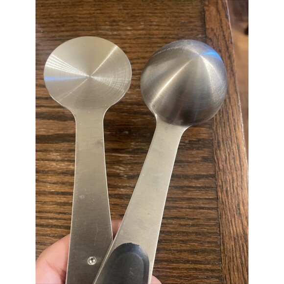 Starbucks Coffee Espresso Scoop Stainless 1.5 Tbsp /7G Black Swivel Handle Spoon - Picture 4 of 6